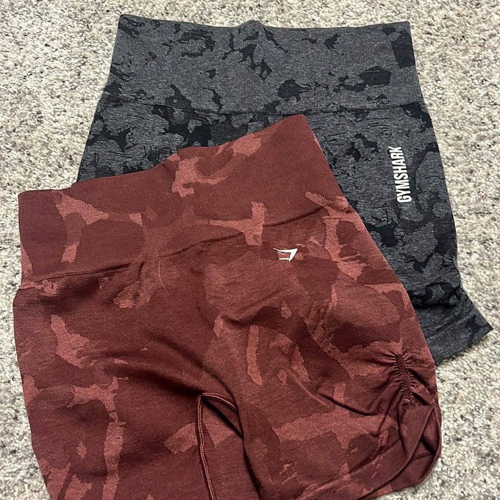 Gym shark workout shorts set of 2